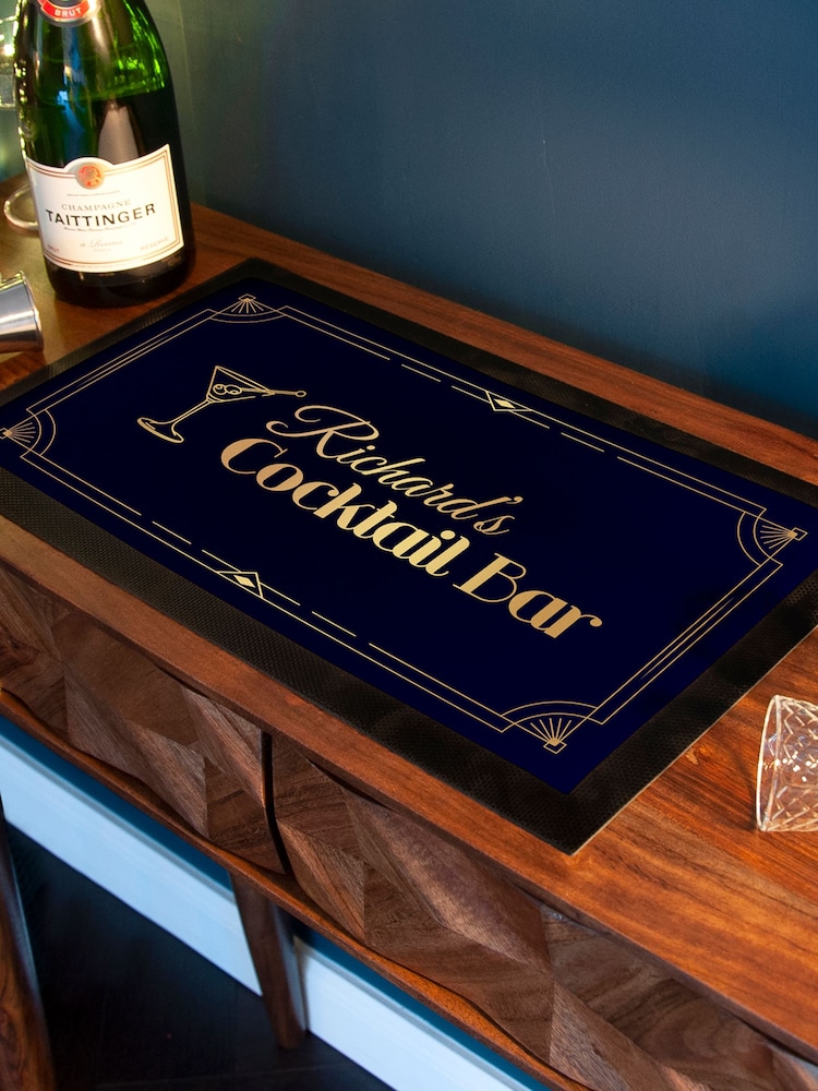 Personalised Stylish Cocktail Bar Mat by Treat Republic - Image 2 of 5