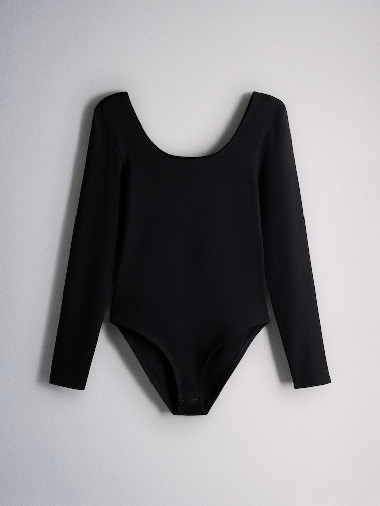The Set 3 Pack Ribbed Long Sleeve Bodysuits Black/Brown/Cream - Image 2 of 6