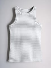 The Set 5 Pack Racer Ribbed Vests Grey/Black/Charcoal/White - Image 3 of 8