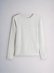 The Set 5 Pack Fitted Crew Neck Long Sleeve T-Shirts Grey - Image 2 of 8
