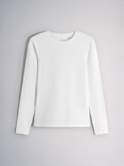 The Set 5 Pack Fitted Crew Neck Long Sleeve T-Shirts Grey - Image 3 of 8