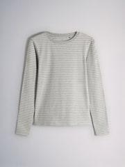 The Set 5 Pack Fitted Crew Neck Long Sleeve T-Shirts Grey - Image 4 of 8
