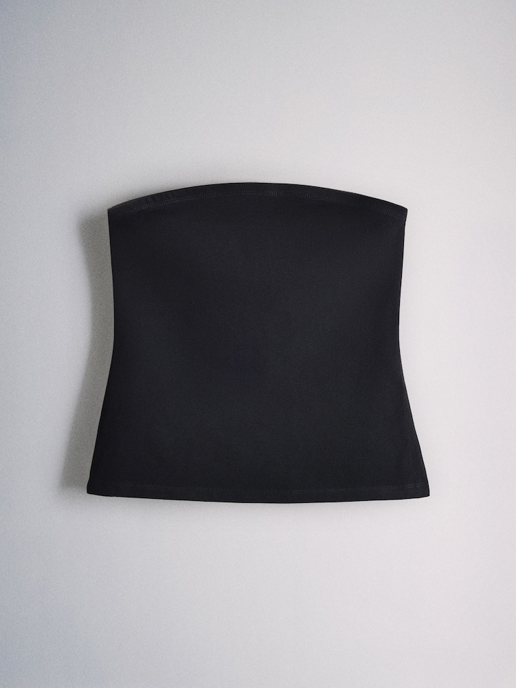The Set 4 Pack Bandeau Strapless Tops Black/Brown/Neutral/White - Image 2 of 7