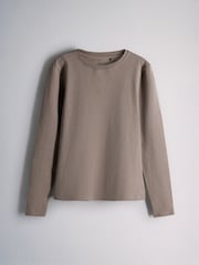 The Set 5 Pack Fitted Crew Neck Long Sleeve T-Shirts Pink/Cream/Stripe/Taupe - Image 2 of 8