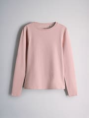 The Set 5 Pack Fitted Crew Neck Long Sleeve T-Shirts Pink/Cream/Stripe/Taupe - Image 6 of 8