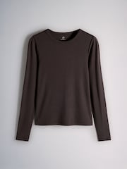 The Set 3 Pack Soft Touch Rib Long Sleeve Slim Fit T-Shirts Green - Image 9 of 11