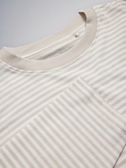 The Set 5 Pack 100% Cotton Relaxed Long Sleeve T-Shirts Brown/Neutral/Oat/Stripe/White - Image 7 of 8
