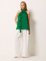 Star by Julien MacDonald Green Detachable Corsage Halter Top - Image 3 of 5