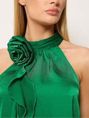 Star by Julien MacDonald Green Detachable Corsage Halter Top - Image 4 of 5