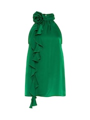 Star by Julien MacDonald Green Detachable Corsage Halter Top - Image 5 of 5