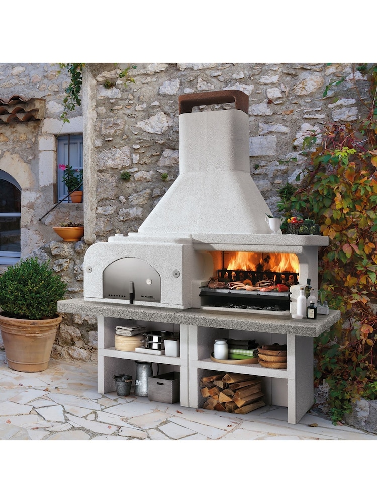 Palazzetti Anthracite Gargano 3 Masonry Barbecue with Wood Fired Oven - Image 2 of 6 Palazzetti Anthracite Gargano 3 Masonry Barbecue with Wood Fired Oven - Image 2 of 6