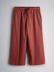 The Set 2 Pack Henley and Flannel Pyjamas Set Chocolate Brown Check/Cream Red Stripe - Image 2 of 7