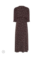Star by Julien MacDonald Purple Polka Dot Satin Maxi Dress - Image 6 of 6