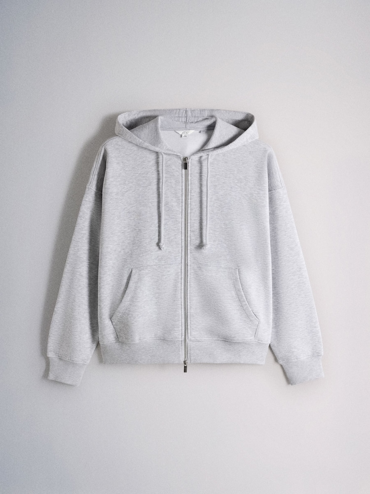 The Set 2 Pack Zip Through Hoodies Brown/Oat Marl - Image 2 of 5 The Set 2 Pack Zip Through Hoodies Brown/Oat Marl - Image 2 of 5