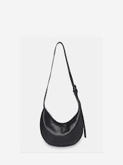 Whistles Black Small Sia Curved Crossbody Bag - Image 3 of 4