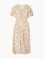 Apricot Cream Ditsy Floral Midi Dress - Image 6 of 6