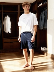 Tommy Hilfiger Blue Lounge Track Shorts - Image 6 of 7