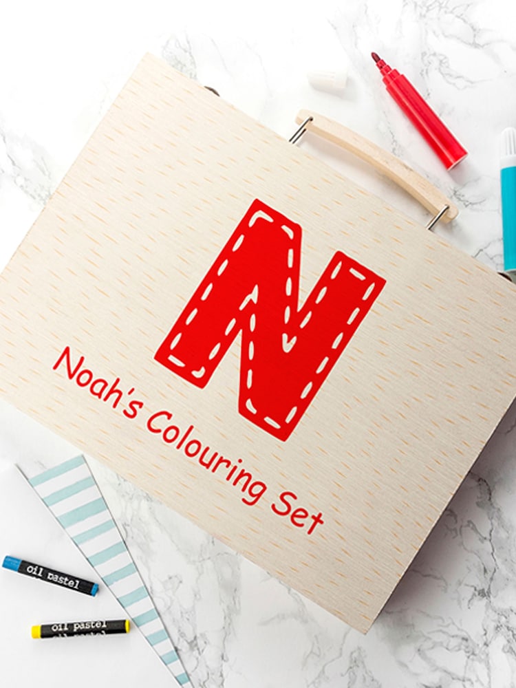 Personalised Children's Colouring In Set - Red by Treat Republic - Image 2 of 4 Personalised Children's Colouring In Set - Red by Treat Republic - Image 2 of 4