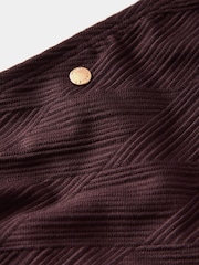 Mint Velvet Chocolate Brown Textured Tie Side Bikini Briefs - Image 5 of 5