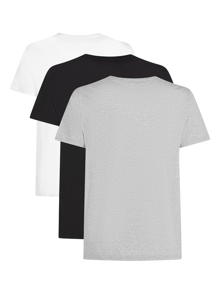 Tommy Hilfiger Grey Cotton T-Shirts 3 Pack - Image 2 of 6