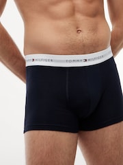 Μπλε - Tommy Hilfiger Cotton Stretch Trunks 3 Pack - Εικόνα 5 του 5