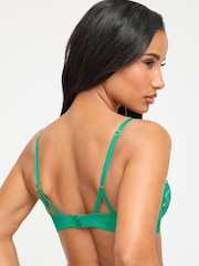 Ann Summers Green Caged Lace Padded Plunge Bra - Image 2 of 5