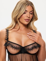 Ann Summers Black Slow Tease Mesh Crotchless Babydoll - Image 6 of 7