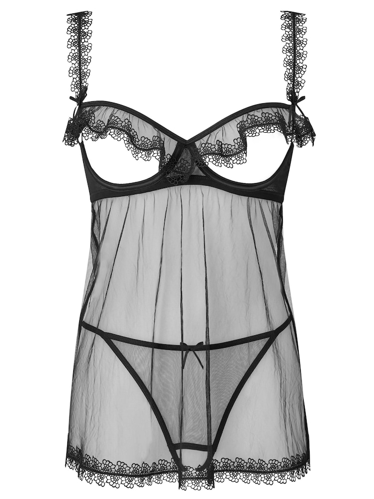 Ann Summers Black Slow Tease Mesh Crotchless Babydoll - Image 7 of 7 Ann Summers Black Slow Tease Mesh Crotchless Babydoll - Image 7 of 7