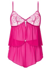 Ann Summers Pink Floral Fling Embroidered Cami Set - Image 5 of 5