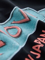 Black/Grey Bon Jovi Relaxed Fit Band Graphic Print T-Shirt - Image 7 of 8