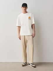 White Padel Relaxed Fit Sports Graphic Licence T-Shirt - Image 3 of 9