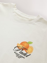 White Padel Relaxed Fit Sports Graphic Licence T-Shirt - Image 9 of 9