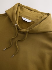 Olive Green Regular Fit Cotton Rich Hoodie - Image 2 of 3