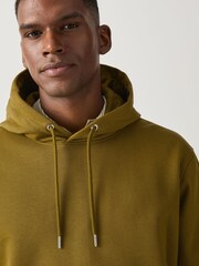 Olive Green Regular Fit Cotton Rich Hoodie - Image 4 of 8