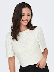 JDY JDY White Crochet Look Top - Bild 1 von 6