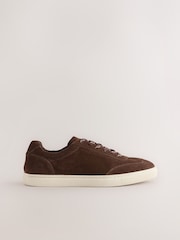 Brown Suede Smart Trainers - Image 2 of 5