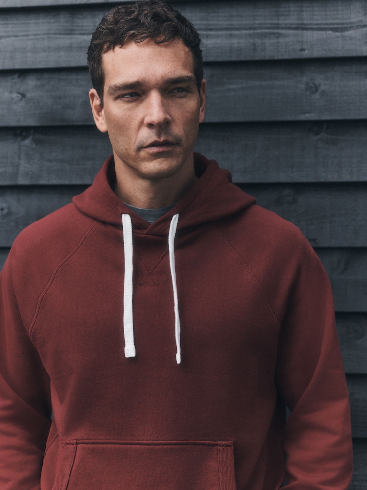 Burgundy Red Soft Loopback Overhead Hoodie - Image 1 of 9 Burgundy Red Soft Loopback Overhead Hoodie - Image 1 of 9