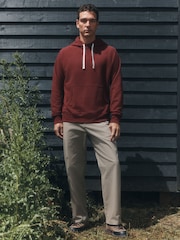 Burgundy Red Soft Loopback Overhead Hoodie - Image 2 of 9