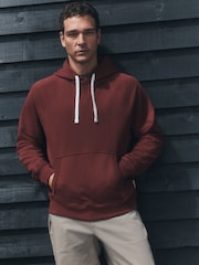 Burgundy Red Soft Loopback Overhead Hoodie - Image 3 of 9
