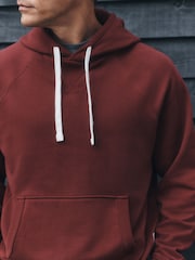 Burgundy Red Soft Loopback Overhead Hoodie - Image 6 of 9