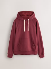 Burgundy Red Soft Loopback Overhead Hoodie - Image 7 of 9