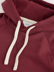 Burgundy Red Soft Loopback Overhead Hoodie - Image 8 of 9