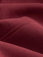 Burgundy Red Soft Loopback Overhead Hoodie - Image 9 of 9