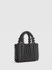 River Island Black Beaded Clutch Bag - Image 1 of 5