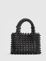 River Island Black Beaded Clutch Bag - Image 2 of 5