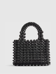 River Island Black Beaded Clutch Bag - Image 3 of 5