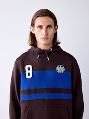 Brown/Blue Block Graphic Overhead Hoodie - Image 2 of 9