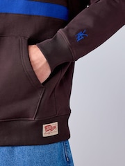 Brown/Blue Block Graphic Overhead Hoodie - Image 5 of 9