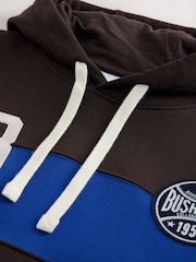 Brown/Blue Block Graphic Overhead Hoodie - Image 8 of 9