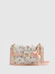 River Island Cream Ditsy Floral Panelled Shoulder Bag - Image 3 of 6